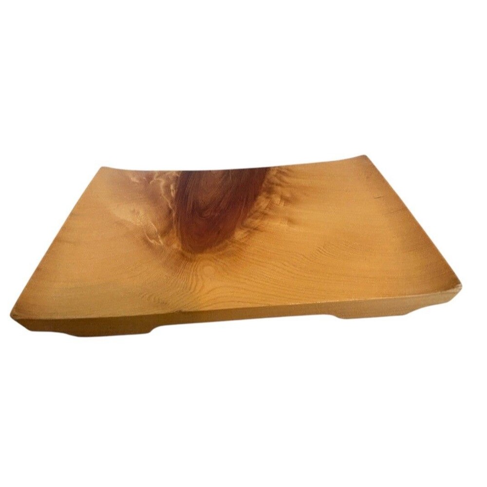 VTG Japanese Hinoki Cypress Wood Sushi Geta Board Sashimi Footed Platter 6x9